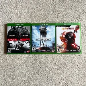 Like NEW XBOX ONE games. Star Wars Battlefront, Squadrons, Evolve